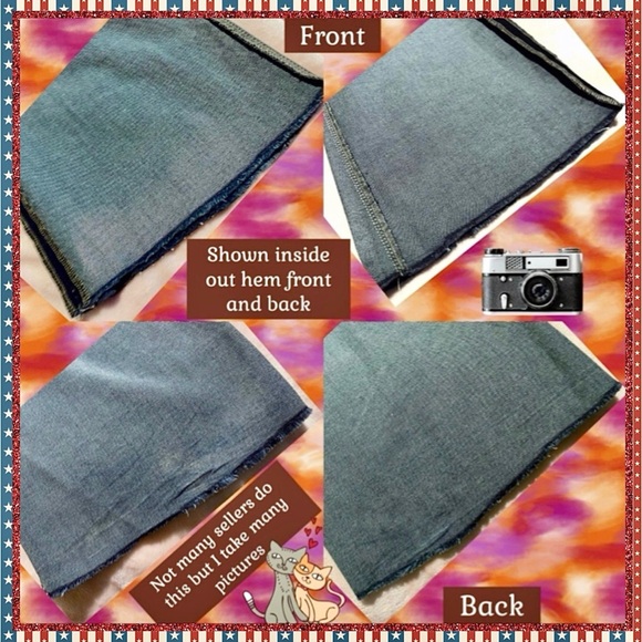 GUC SZ 10 INKY BLUE DARK WASH CABI JEANS WIDE LEG INS 29.5”,WAIST 32”,Rise 9” - Picture 8 of 13